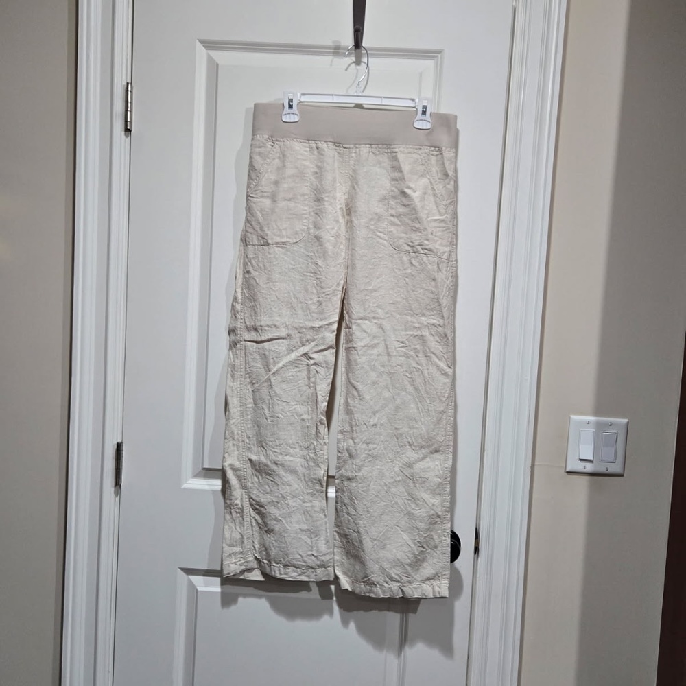 Allen Allen wide leg linen pants size M - Picture 9 of 10